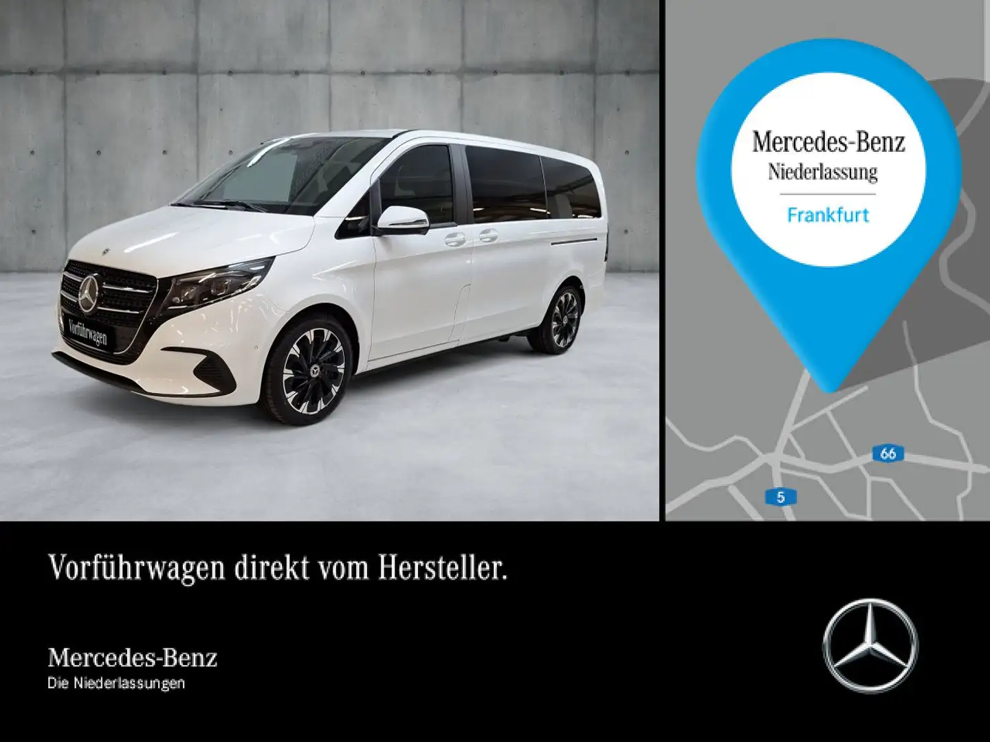 Mercedes-Benz V 300 d STYLE+9G+AHK+StandHZ+Klimaautom.+Navi+DIS Weiß - 1