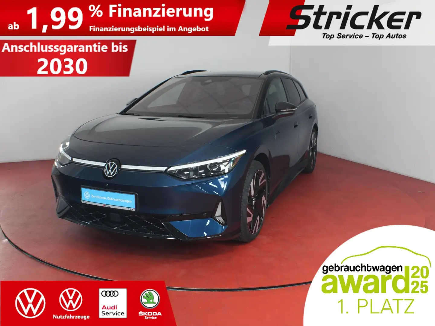 Volkswagen ID.7 Tourer GTX 250/86 400,-ohne Anzahlung AHK Pano Blau - 1
