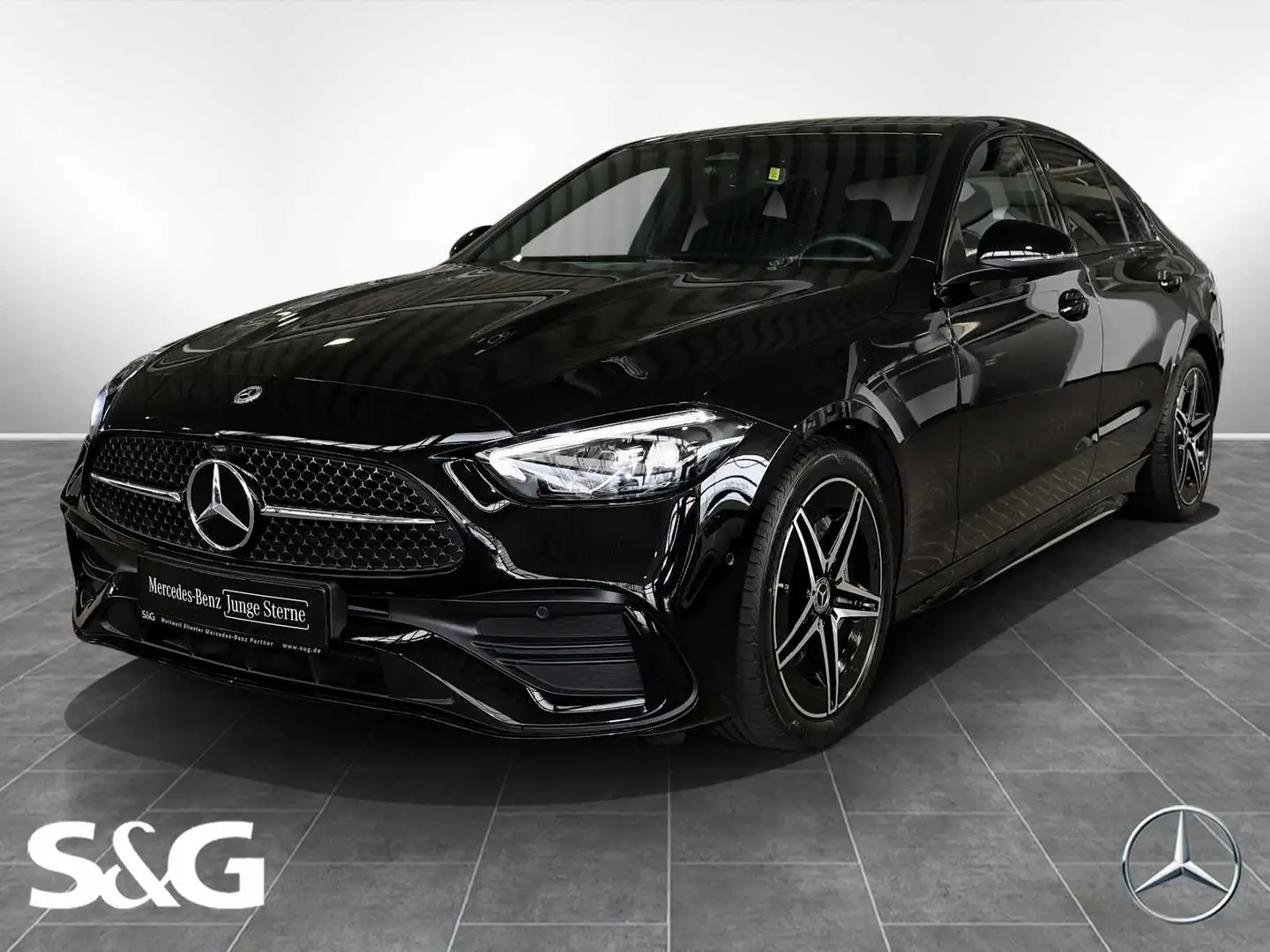 Mercedes-Benz C 180 AMG NIGHT PAKET+MEMORY+TOTWINKEL+LED+18" Nero - 1