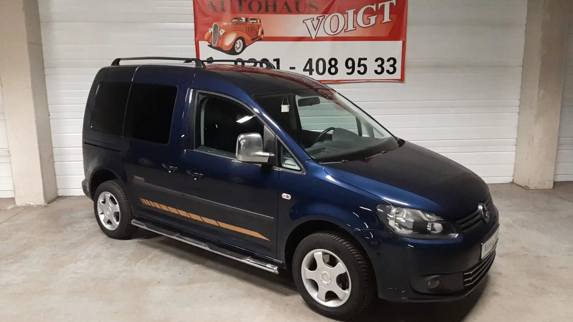 Volkswagen Caddy Roncalli Behindertengerecht, Rampe Blau - 2