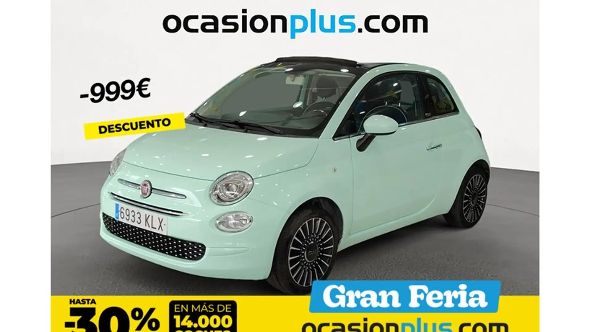 Fiat 500C 1.2 Lounge Vert - 1