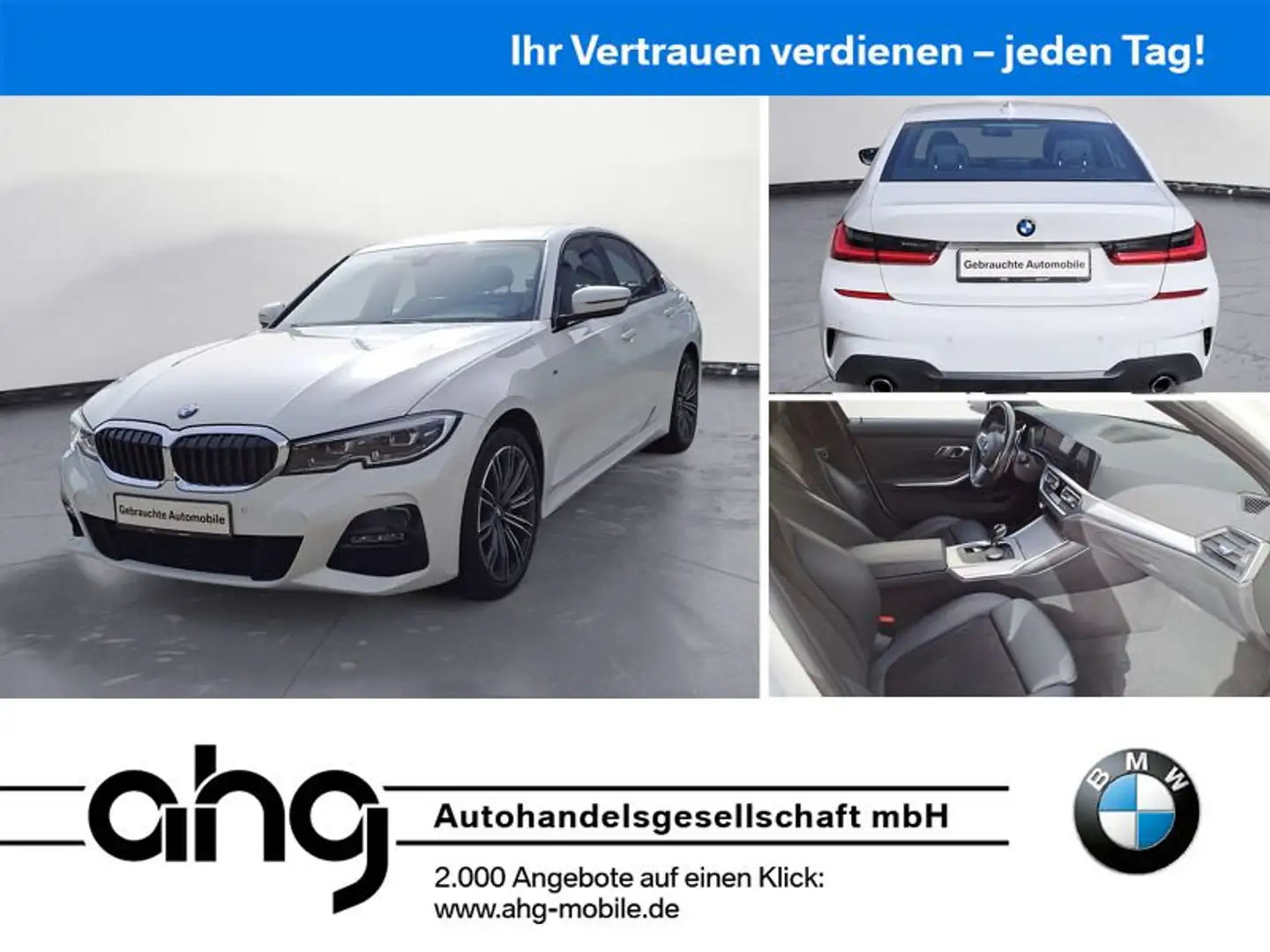 BMW 320 d M Sport Automatik Sport Aut. Klimaaut. LED Wit - 1