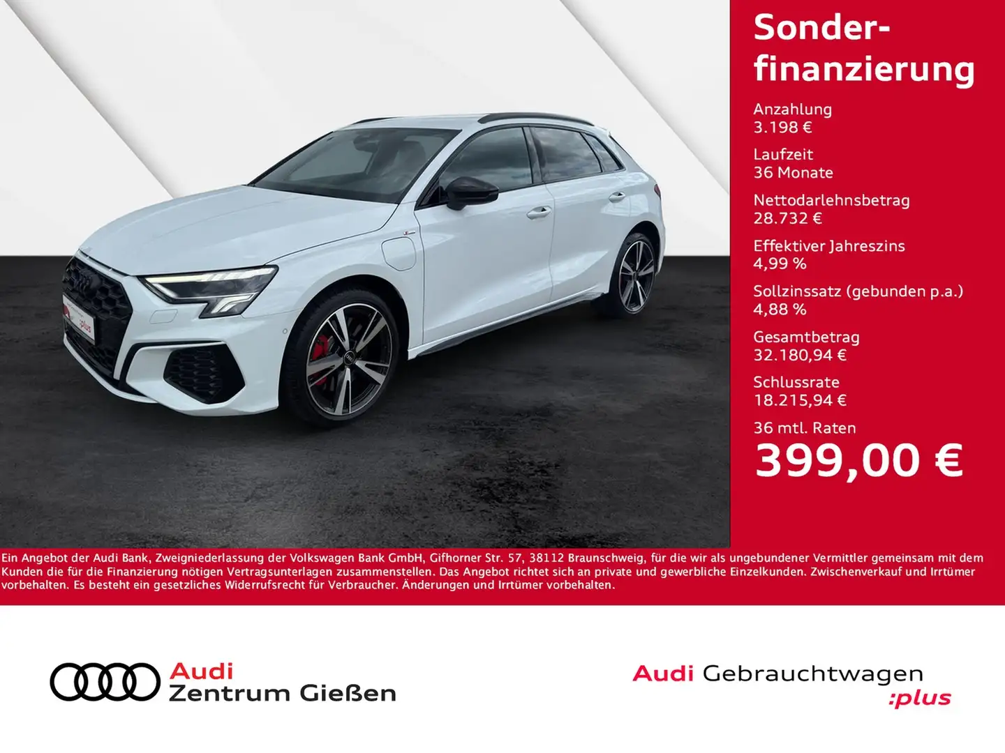 Audi A3 Sportback 45 TFSI e S line Black LED Navi ACC Wit - 1