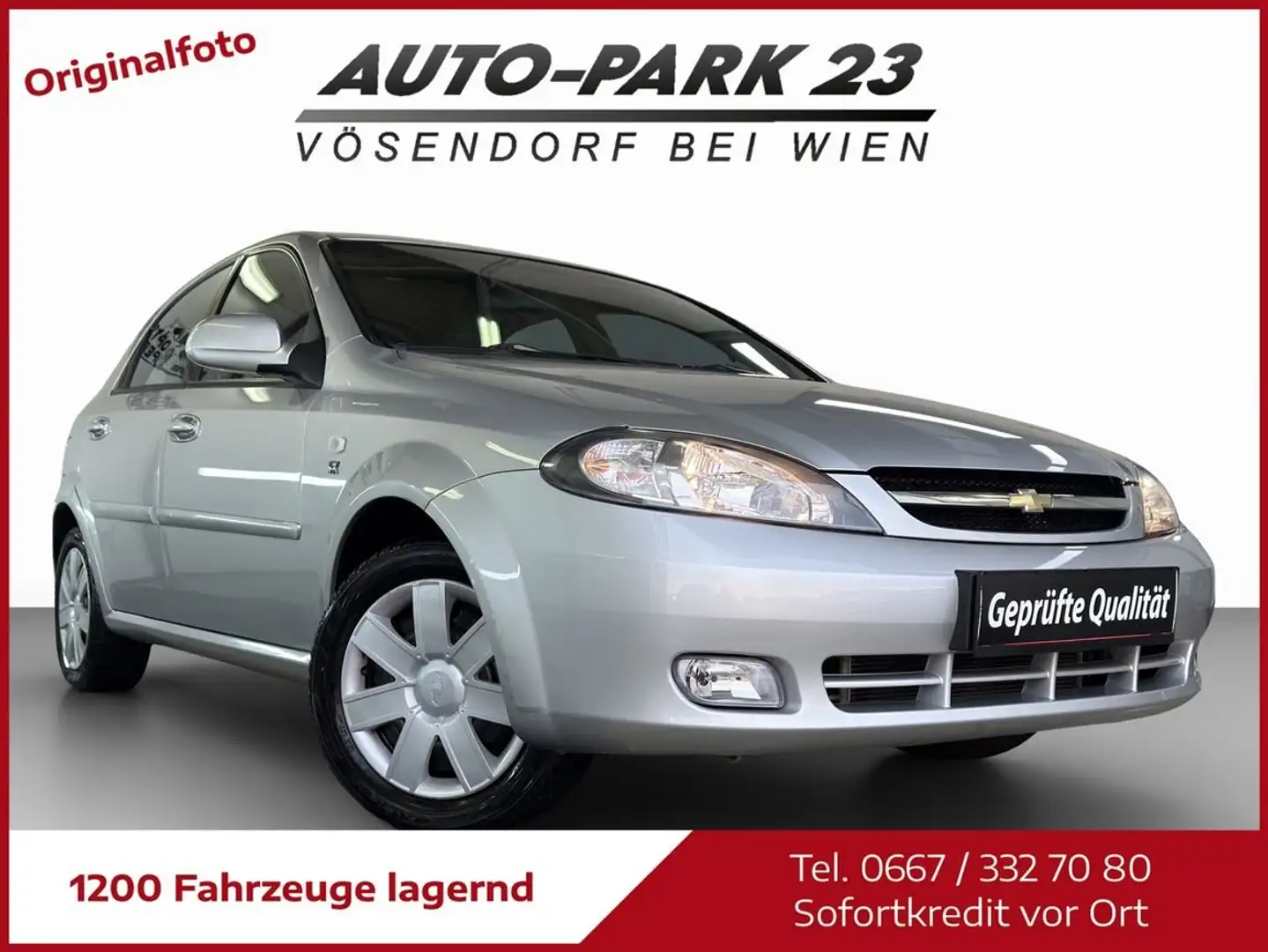 Chevrolet Lacetti Lacetti 1,6*NUR*77.000KM*NEUES-PICKERL8/27*MOD2010 Silber - 1