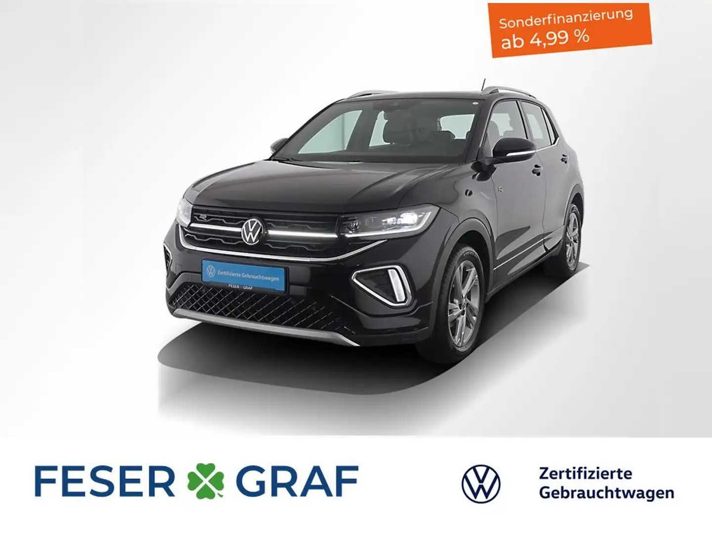 Volkswagen T-Cross 1.0 TSI R-Line DSG Rückfahrkamera / IQ.LIGHT Schwarz - 1