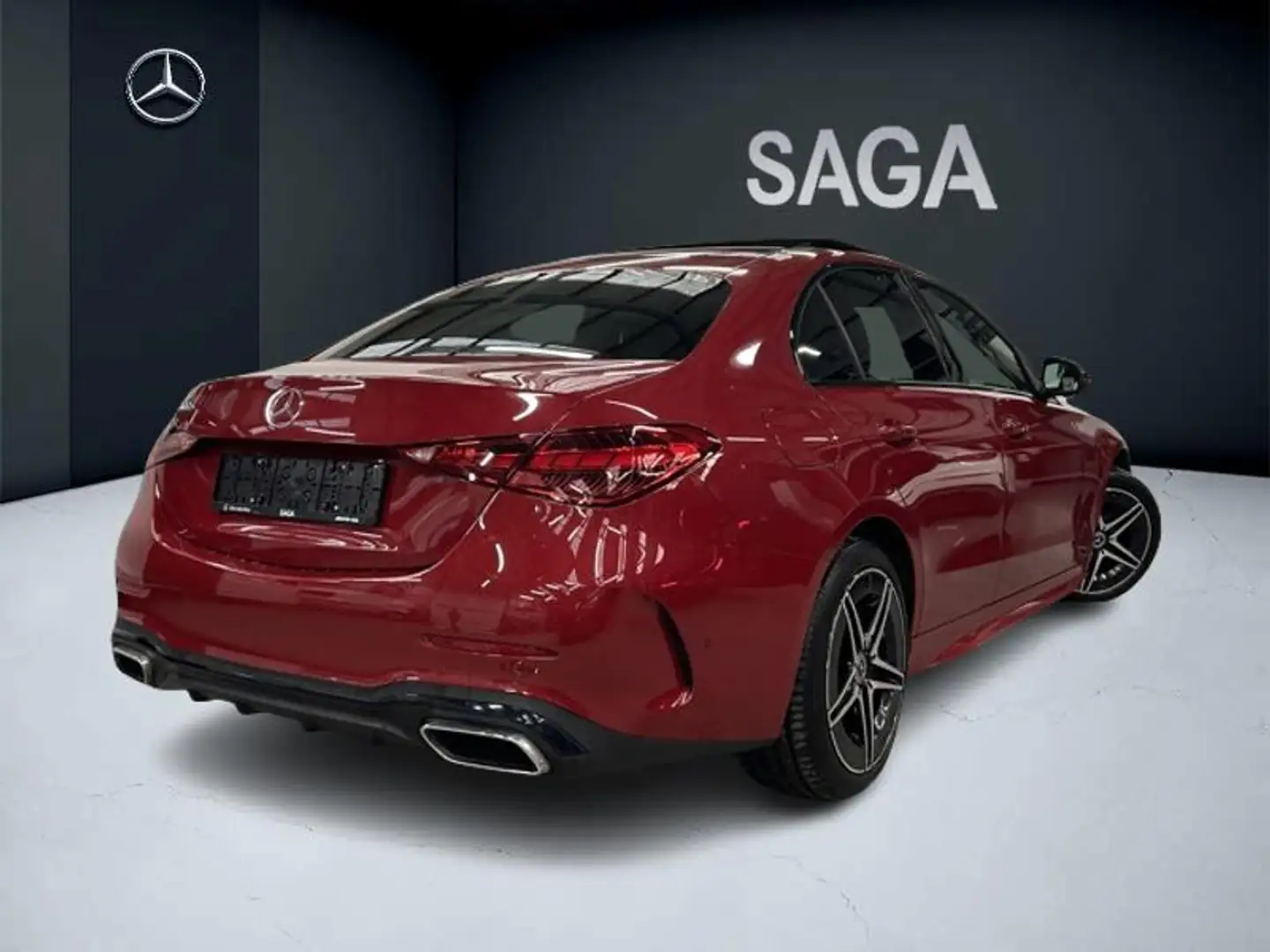 Mercedes-Benz C 300 e Berline AMG Pack Night Pano Rouge - 2