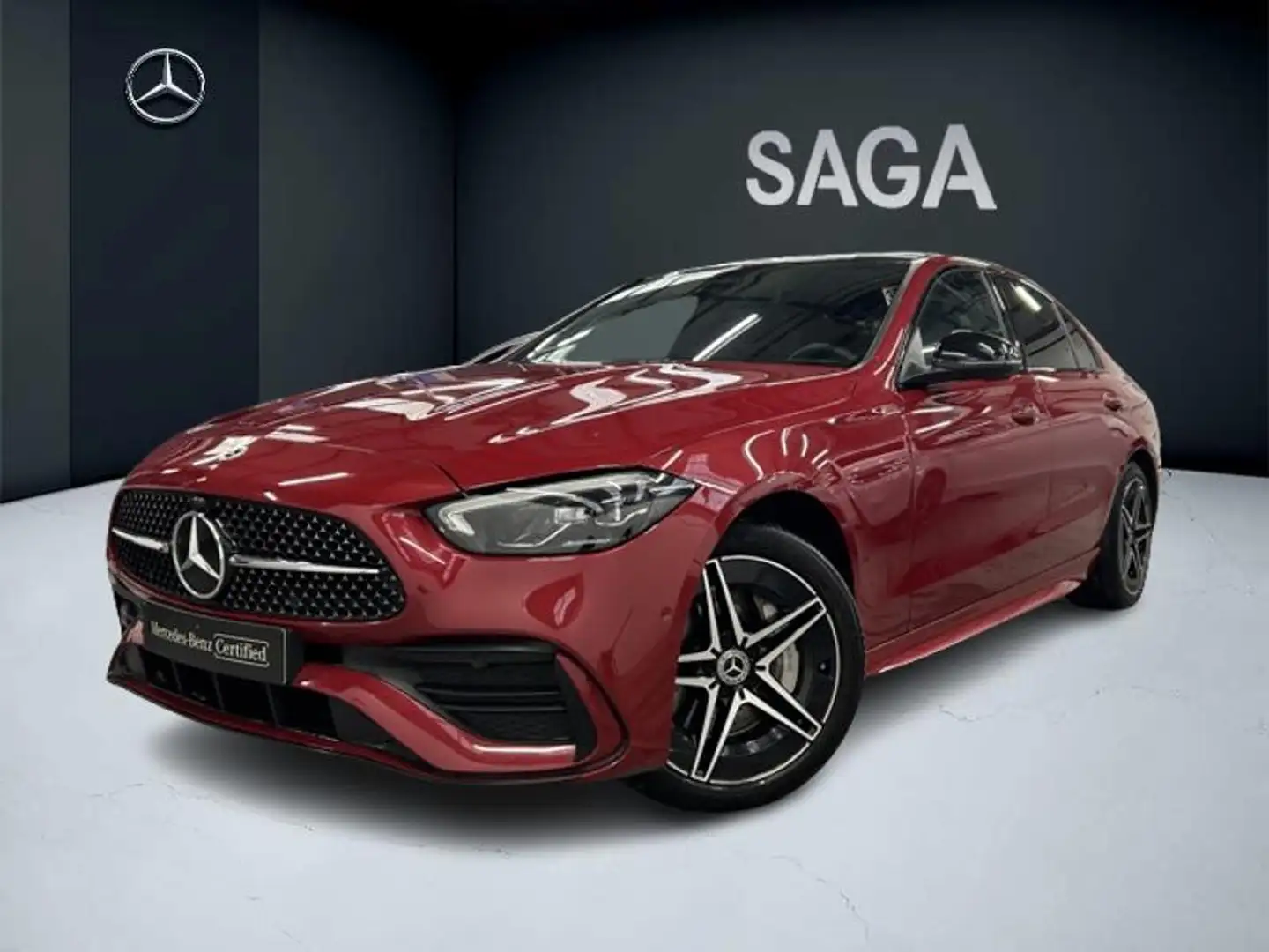 Mercedes-Benz C 300 e Berline AMG Pack Night Pano Rouge - 1