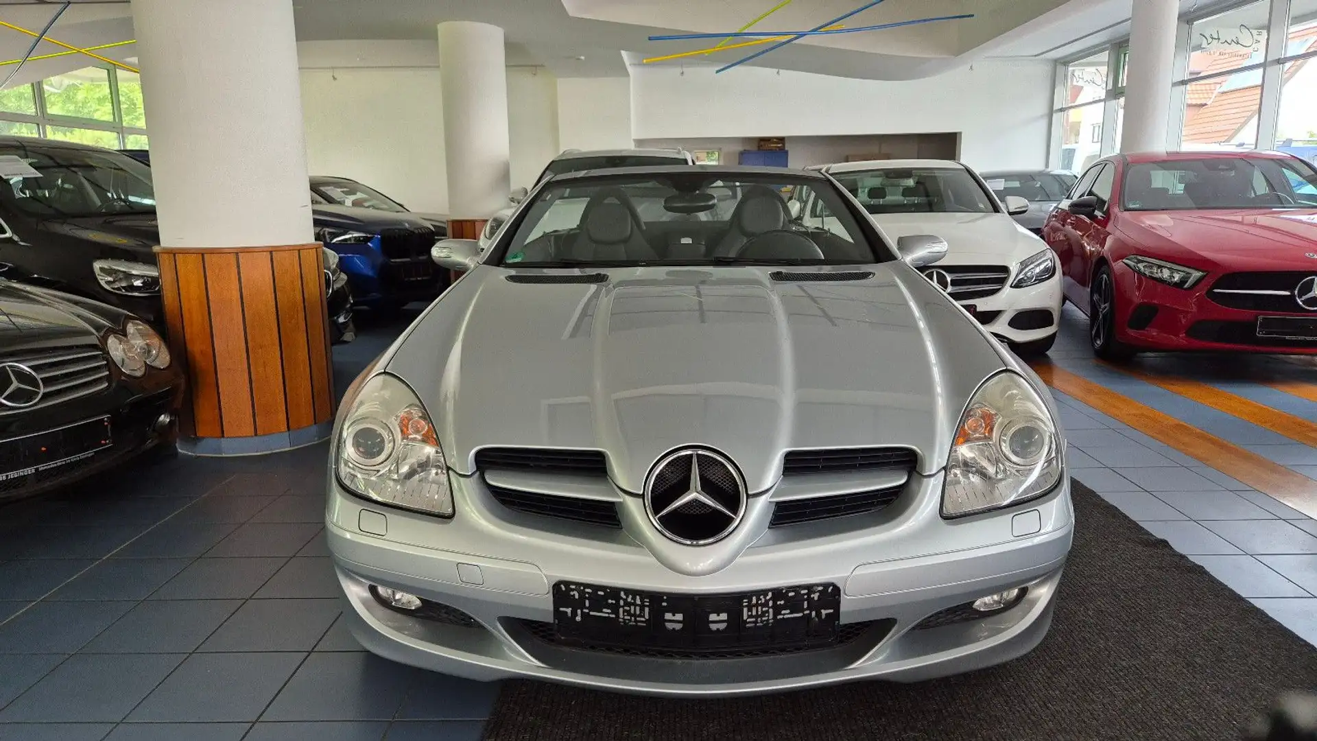 Mercedes-Benz SLK 200 Kompressor/Alpine/BiXen/Leder/SHZ/Temp Silber - 2