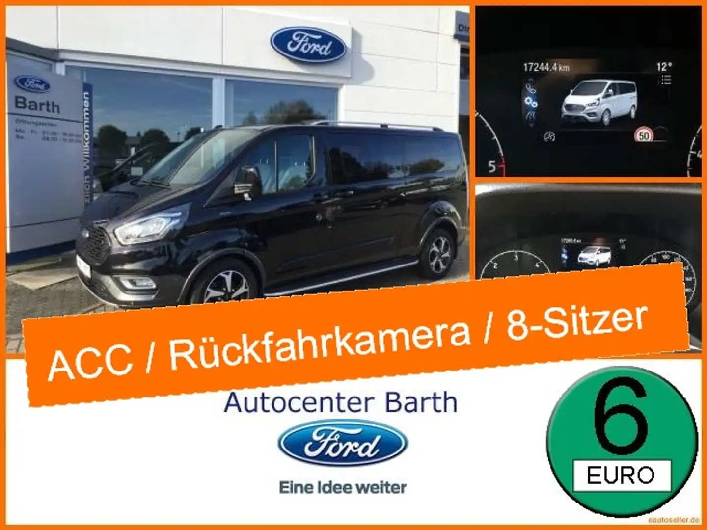 Ford Tourneo Custom 2.0 TDCi L2 Active ACC  8-Sitzer Negru - 1