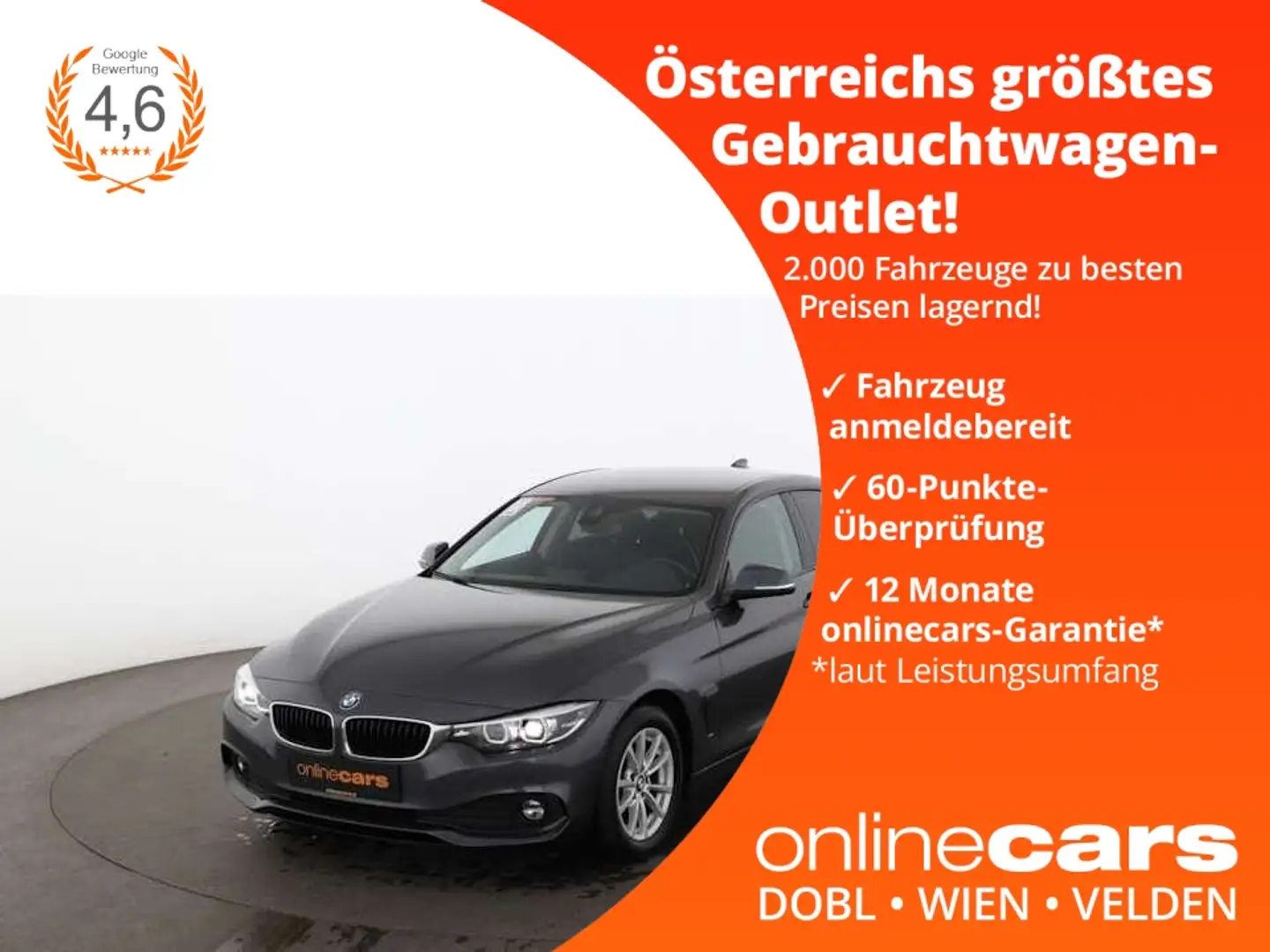 BMW 420 d Gran Coupe Luxury Aut LED NAVI LEDER R-CAM Grau - 1
