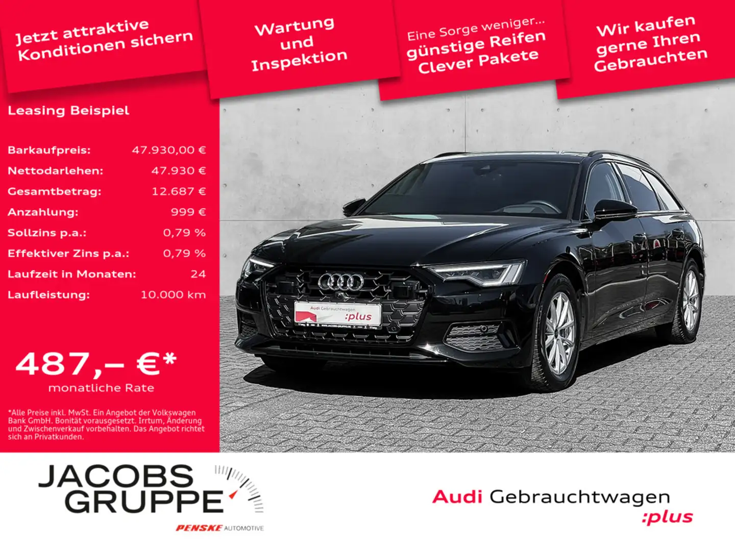 Audi A6 Avant 35 TDI AHK/Pano/Matrix/Blackpak. advanced Schwarz - 1