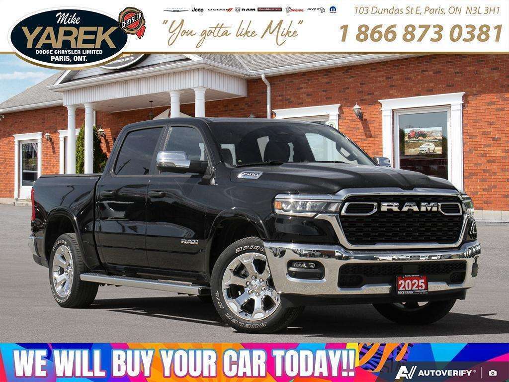 Black 2025 RAM 1500 Pickup Truck Four-Wheel Drive Automatic