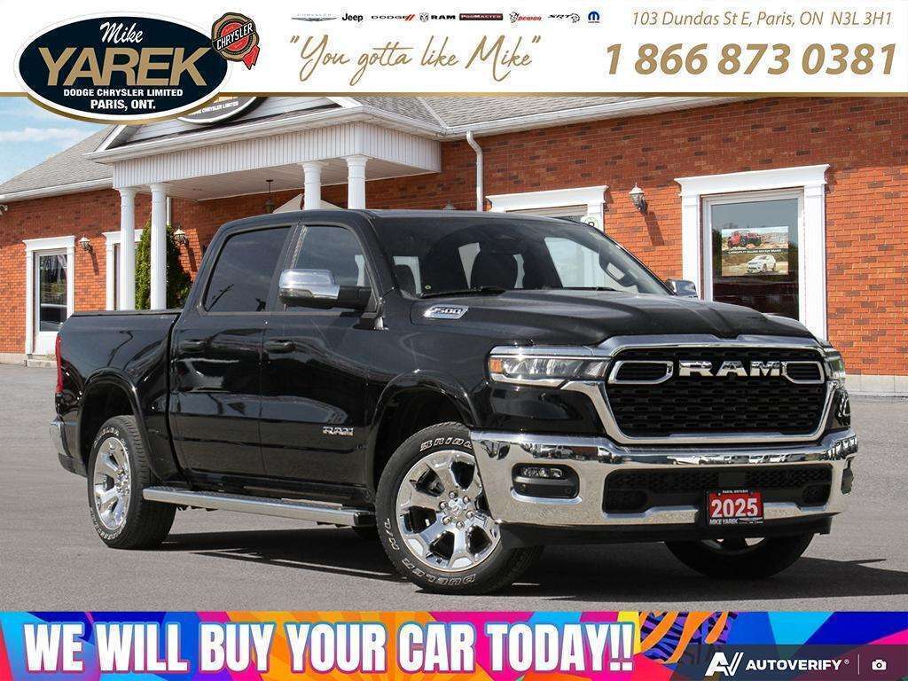 Black 2025 RAM 1500 Pickup Truck Four-Wheel Drive Automatic