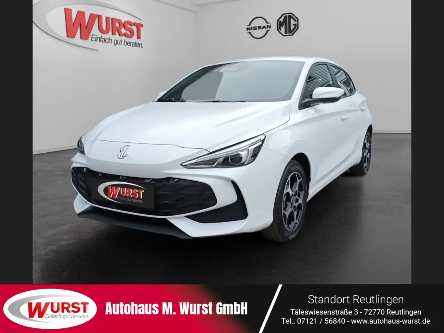 MG MG3 Comfort Benziner Rückfahrkamera Apple CarPlay DAB+ Weiß - 1