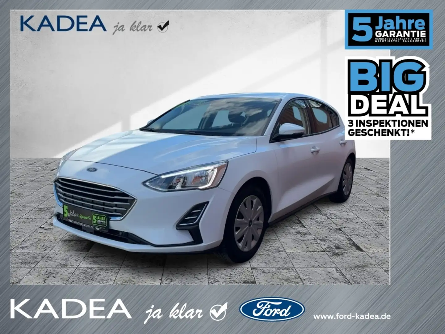 Ford Focus 1.0 Trend Winter-P|Parksensoren vo+hi|Klima Bianco - 1