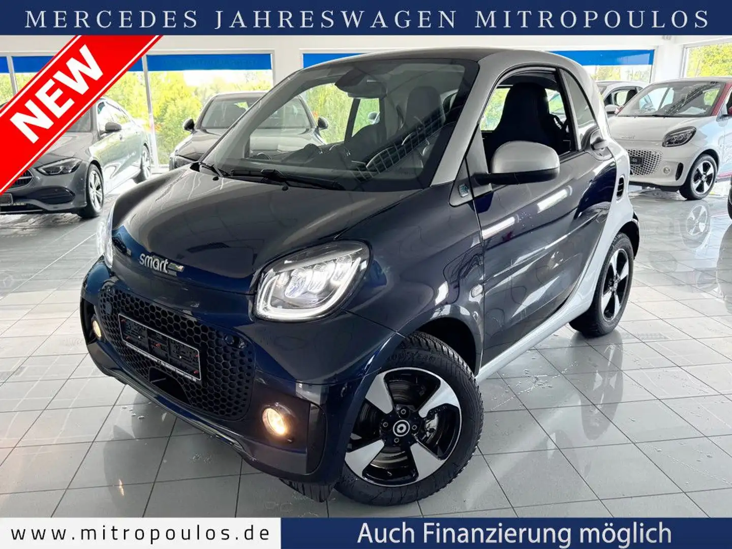 smart forTwo coupe EQ|22kW|Exclusive|CAM*WP* Bleu - 1
