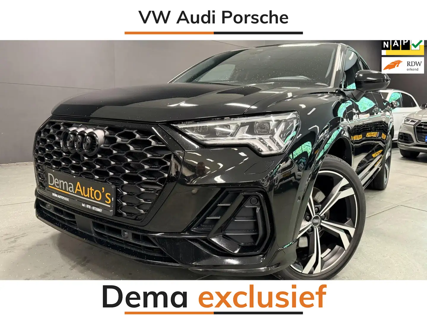 Audi Q3 Sportback 45 TFSI 3X S-LINE BLACK-LINE 20'' SFEERV Zwart - 1