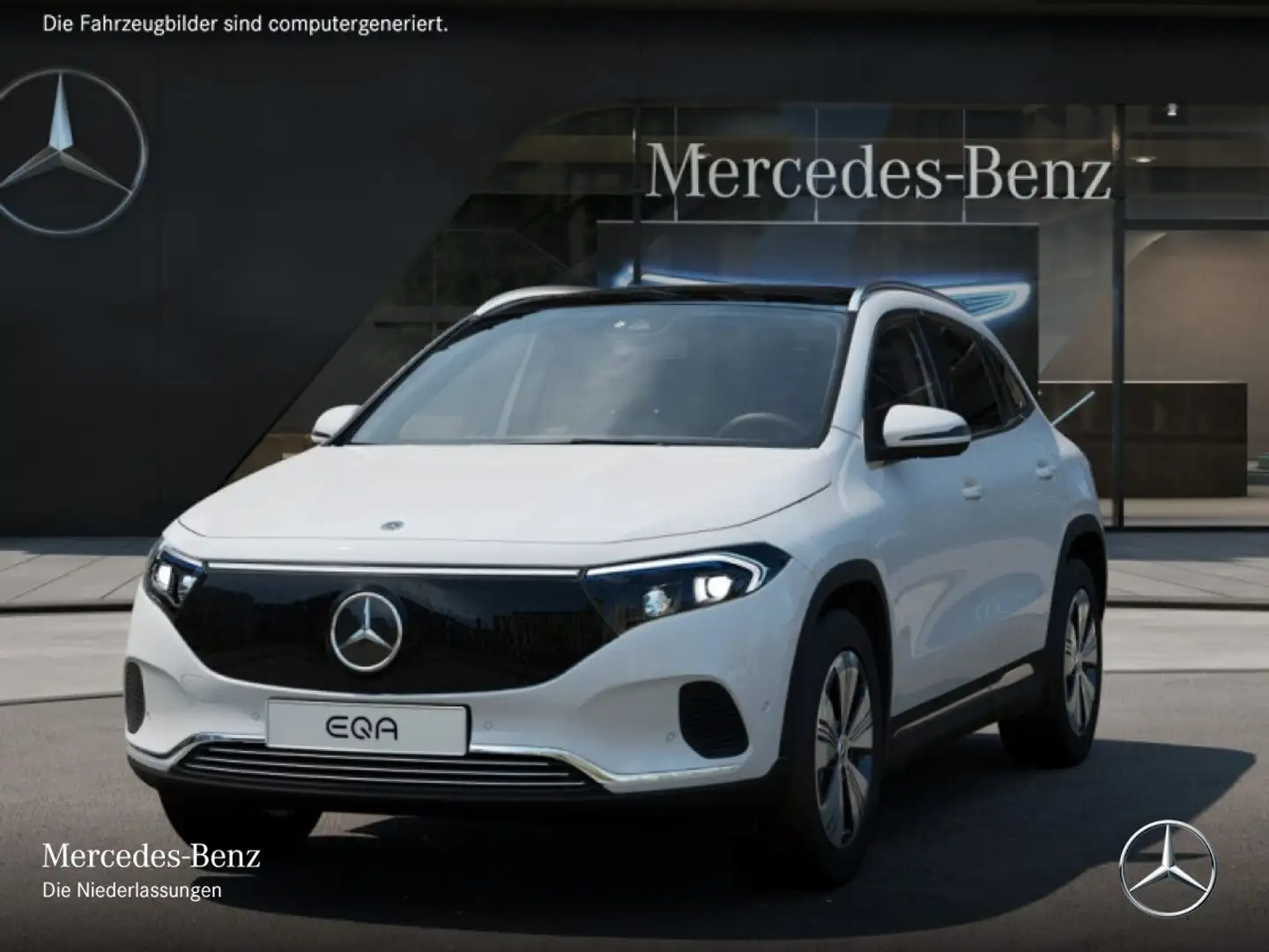 Mercedes-Benz EQA 350 4M PROG+ADVANCED+AHK+PANO+KAMERA+SPUR Weiß - 2