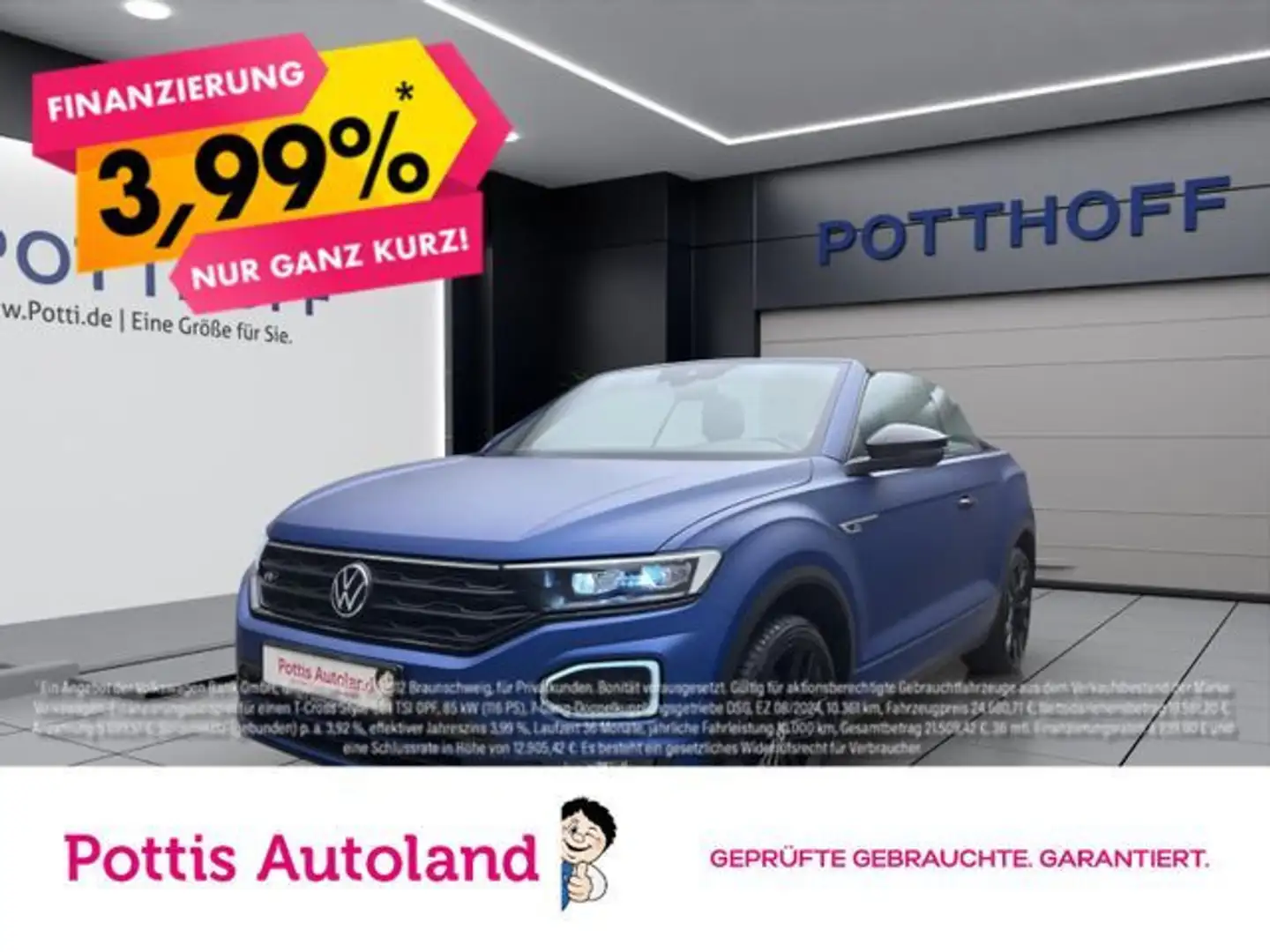 Volkswagen T-Roc 1.5 TSI DSG R-LINE NAVI AHK KAME Blau - 1