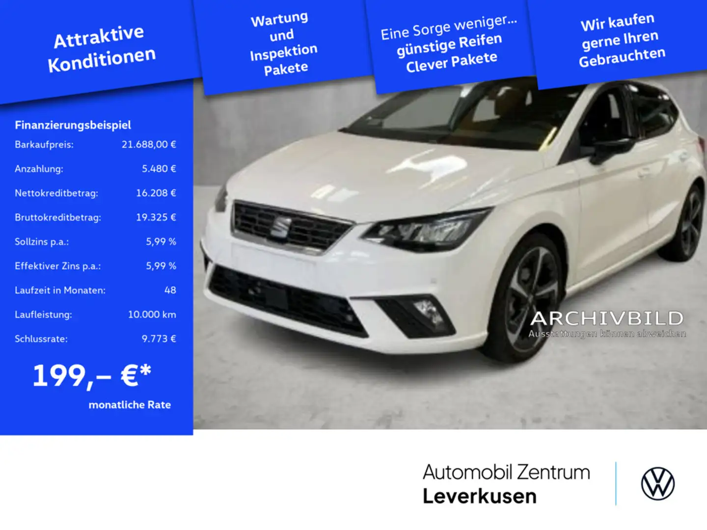 SEAT Ibiza DSG VIRT KAM LED SHZ PDC Schwarz - 1