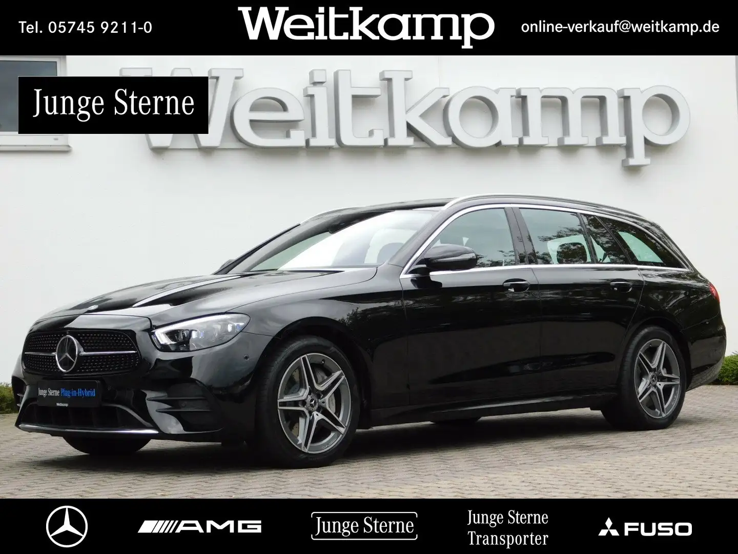 Mercedes-Benz E 300 E 300 de T AMG+AHK+360°+Distr.+Memory+Multibeam Schwarz - 1