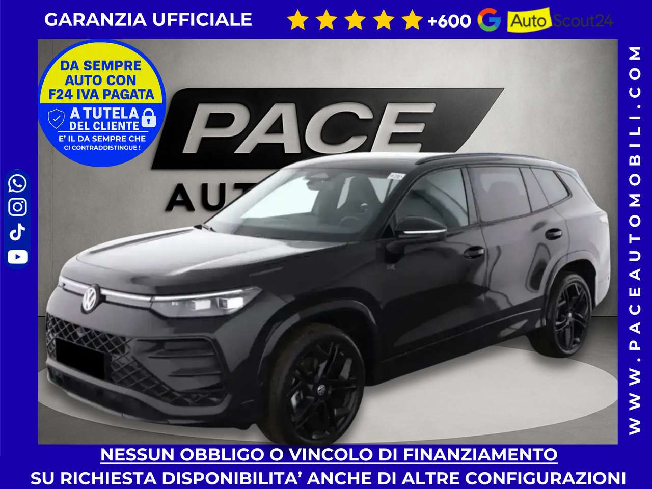 Volkswagen Tayron 2.0 TDI R LINE RLINE R-LINE 7 POSTI BLACK PACK ACC