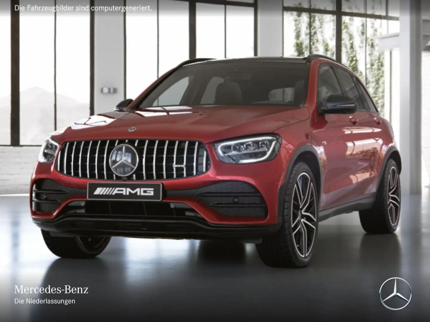 Mercedes-Benz GLC 43 AMG GLC 43 4M AMG+NIGHT+PANO+360+LED+STHZG+CARBON+SPUR Rouge - 2