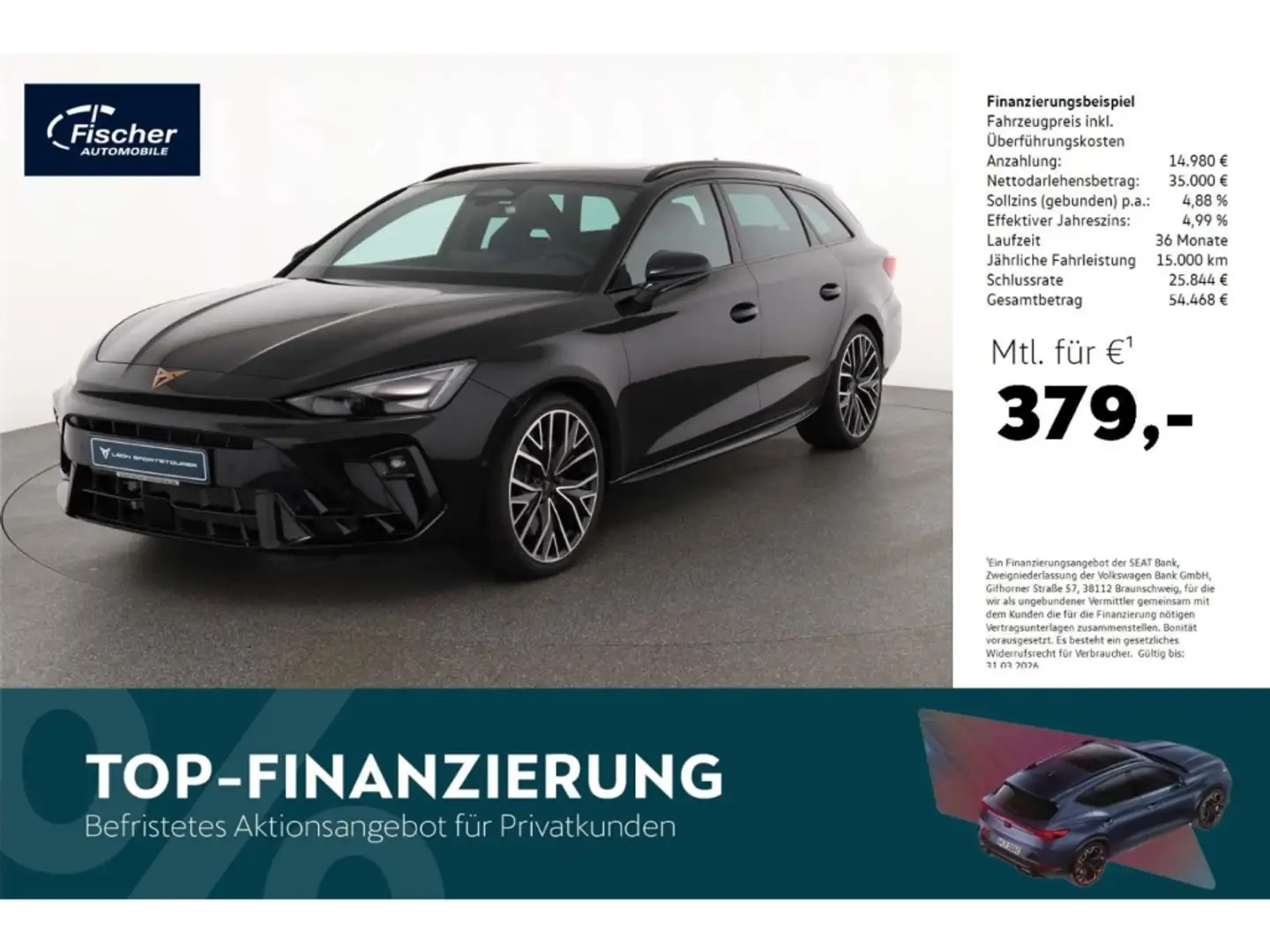 CUPRA Leon Sportstourer 2.0 TSI 4Drive VZ Schwarz - 1