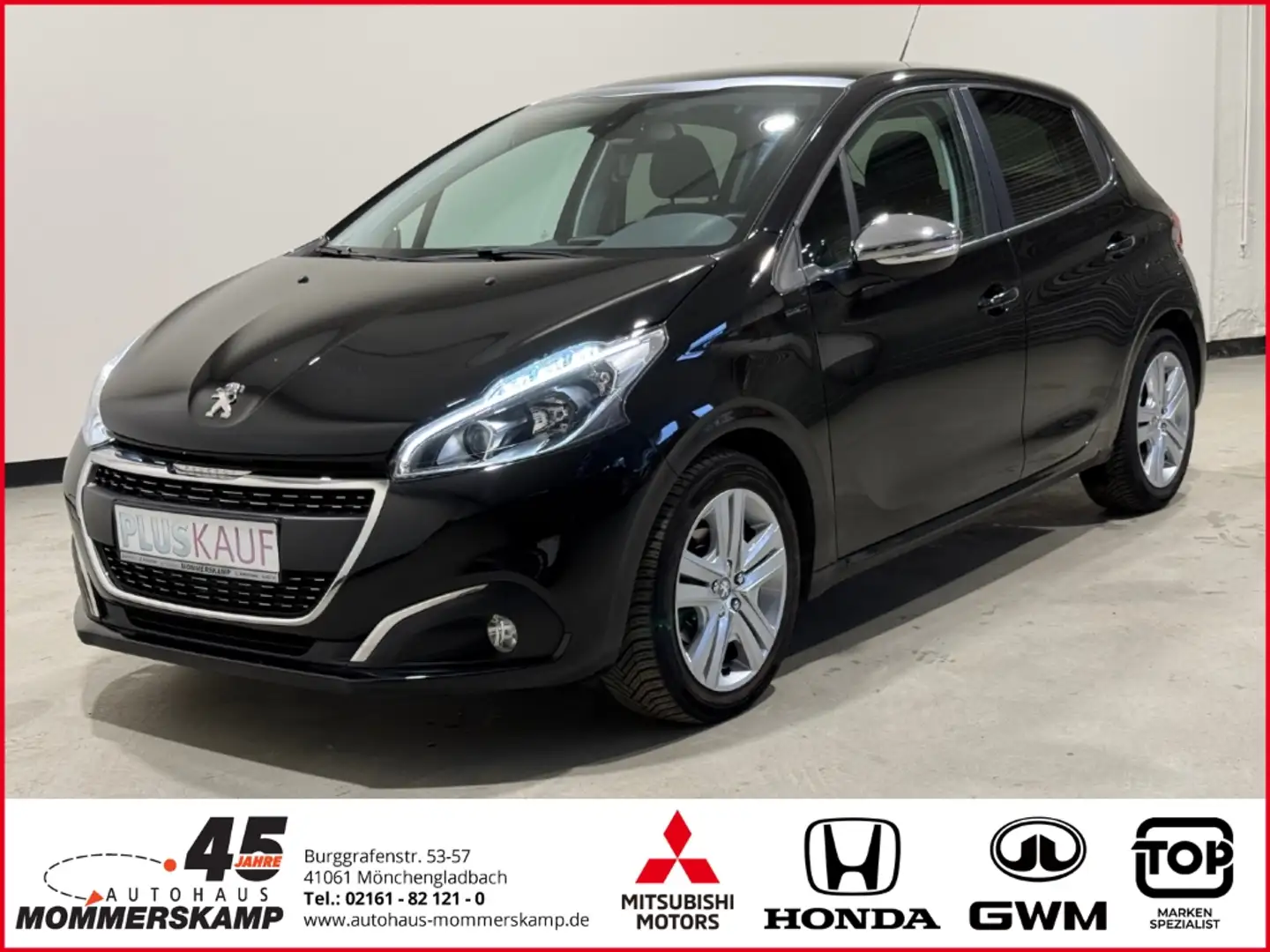 Peugeot 208 Signature Automatik+Panorama+Ambientebel.+Allwette Schwarz - 1