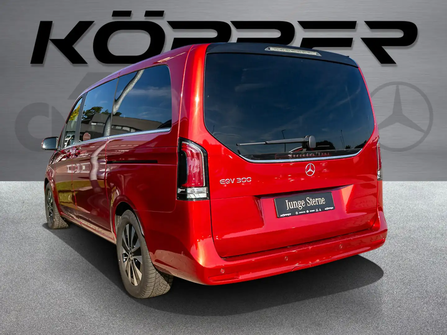 Mercedes-Benz EQV 300 AVANTGARDE L neues Modell 7-Sitzer Leder Rot - 2