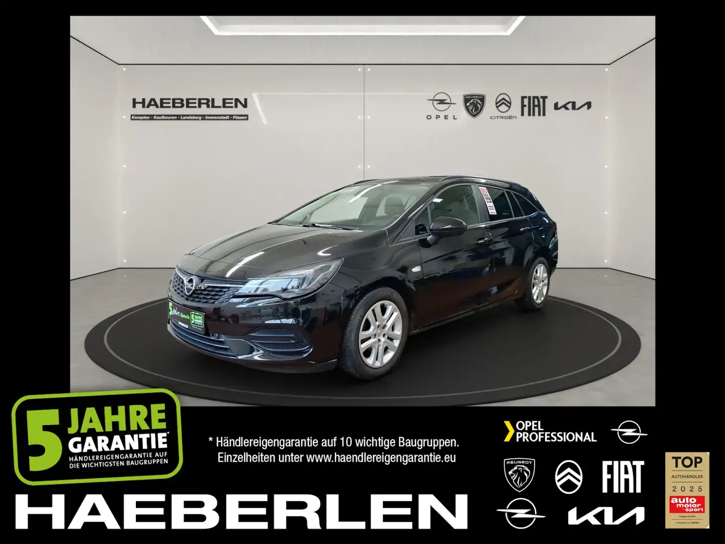 Opel Astra K Sports Tourer 1.2 Edition Klimaaut. SHZ Noir - 1