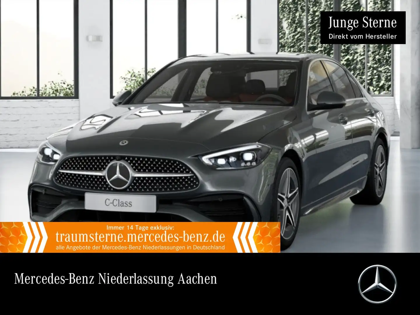 Mercedes-Benz C 300 e AMG+360+AHK+KEYLESS+9G Grau - 1