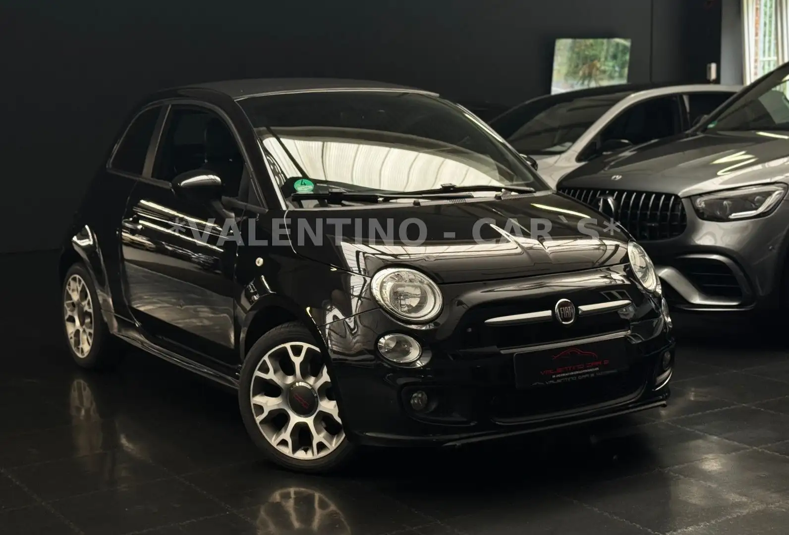 Fiat 500C /Sport/PDC/AC/Blue&Me/AutoH/Alu/1.Hand/Berg/ Zwart - 1