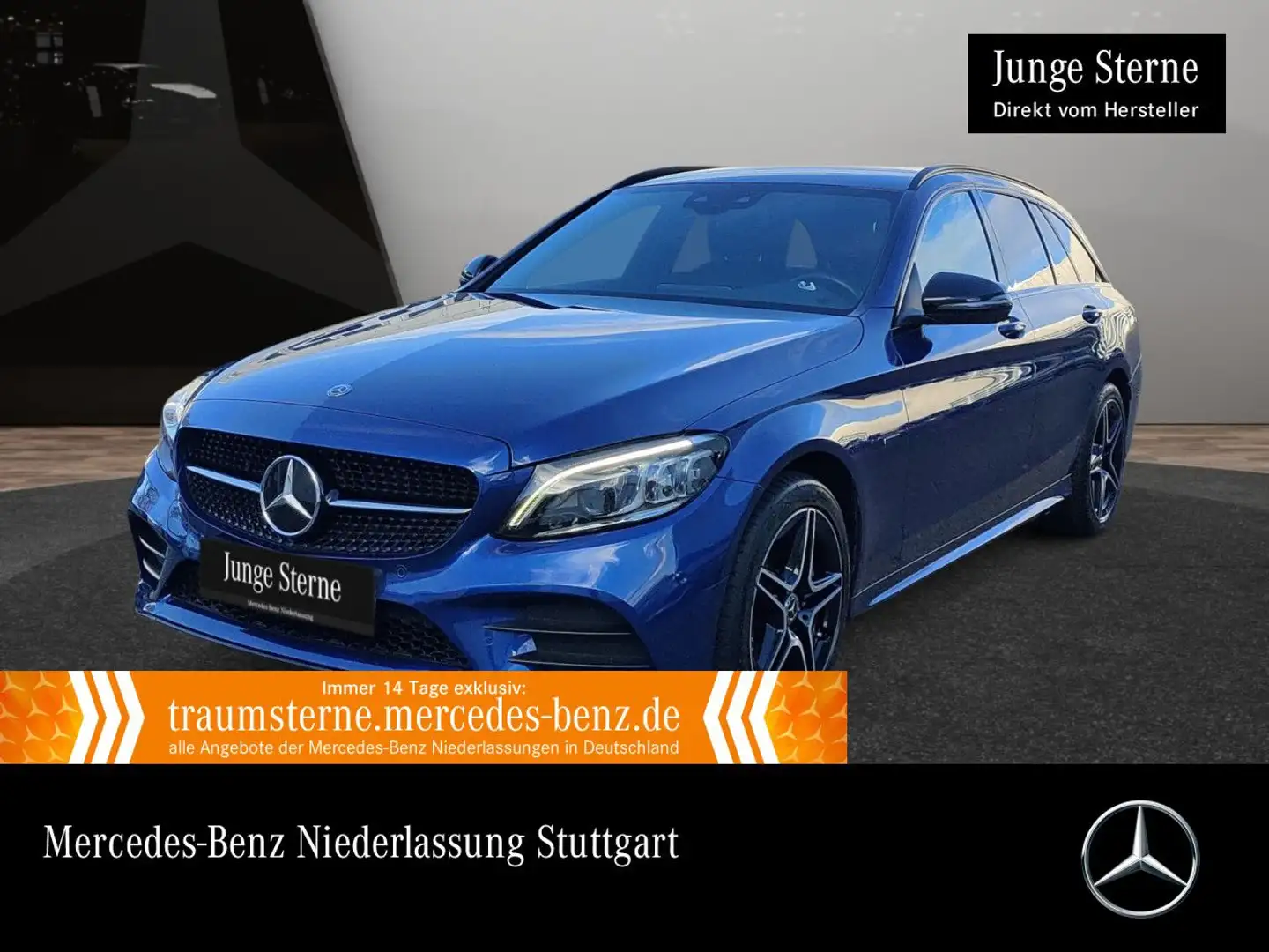Mercedes-Benz C 300 e T AMG+NIGHT+AHK+MULTIBEAM+KAMERA+SPUR+TOTW Blau - 1