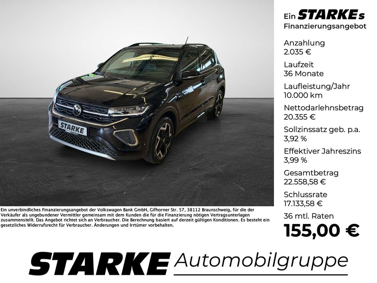 Volkswagen T-Cross 2025 — 1.0 TSI R-Line LED-Matrix Navi Kamera TravelAssist