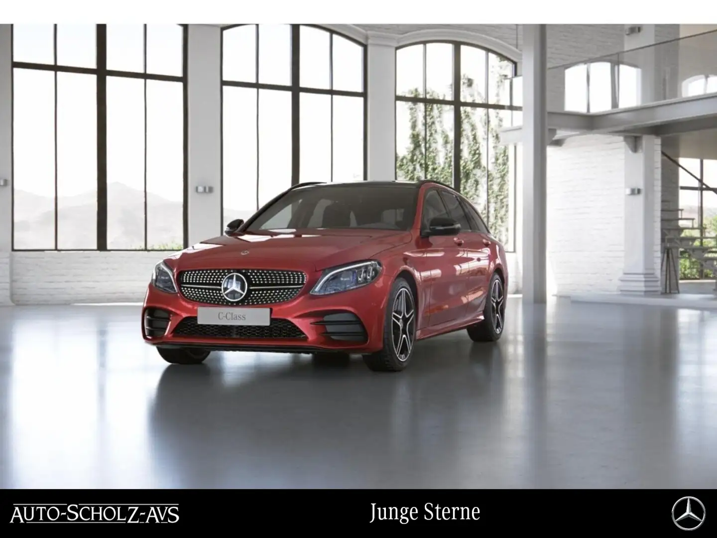 Mercedes-Benz C 300 d 4MATIC T Night Pano*Burm*AHK*HUD*Memory* Rosso - 1