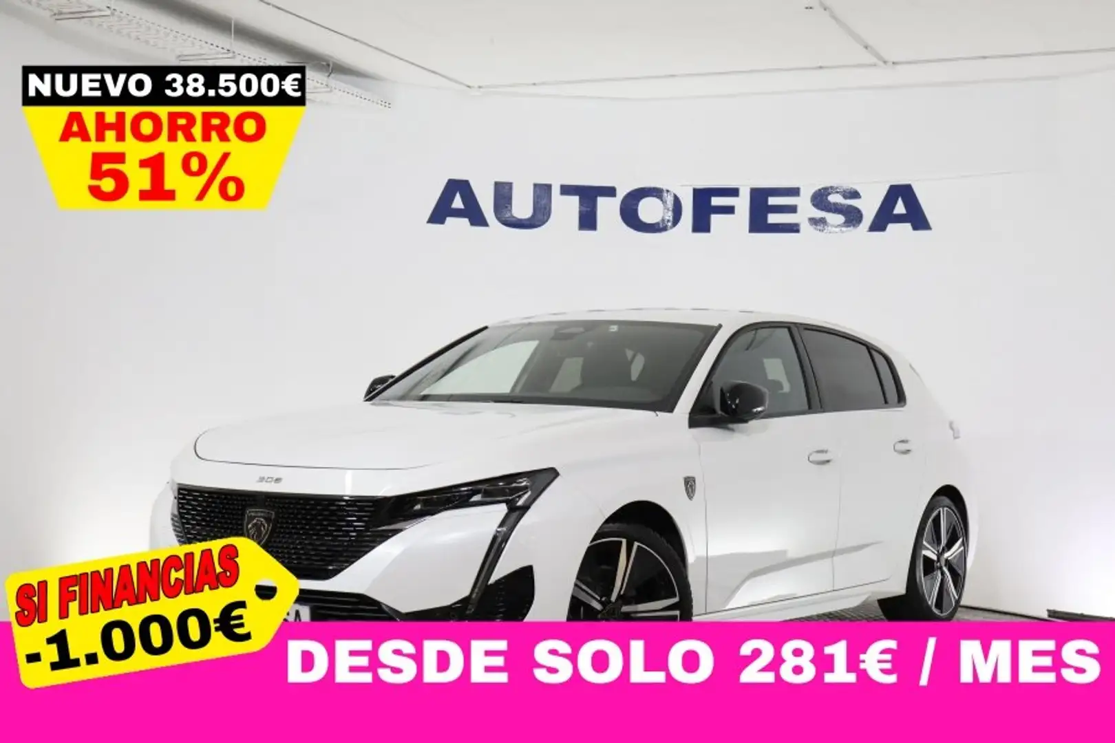 Peugeot 308 1.2 GT 130CV AUTO 5P # NAVY,FAROS LED,LEVAS EN VOL Blanco - 1