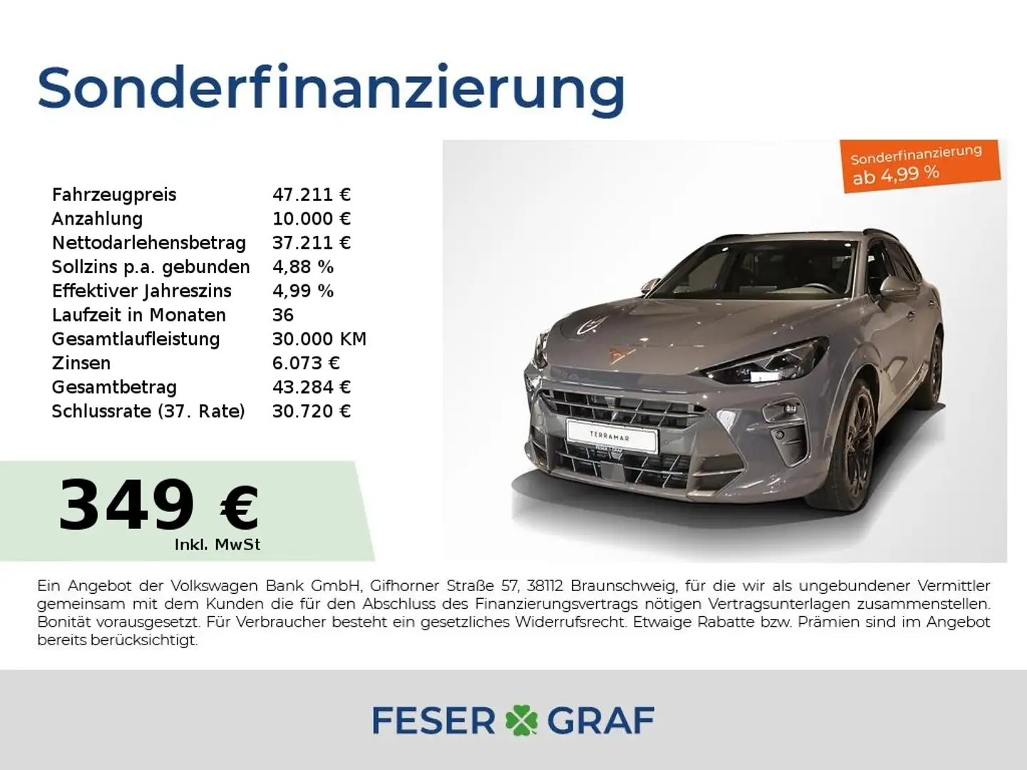 CUPRA Terramar DSG 4Drive Matrix LED,SHZ,LHZ, PANO Grau - 1