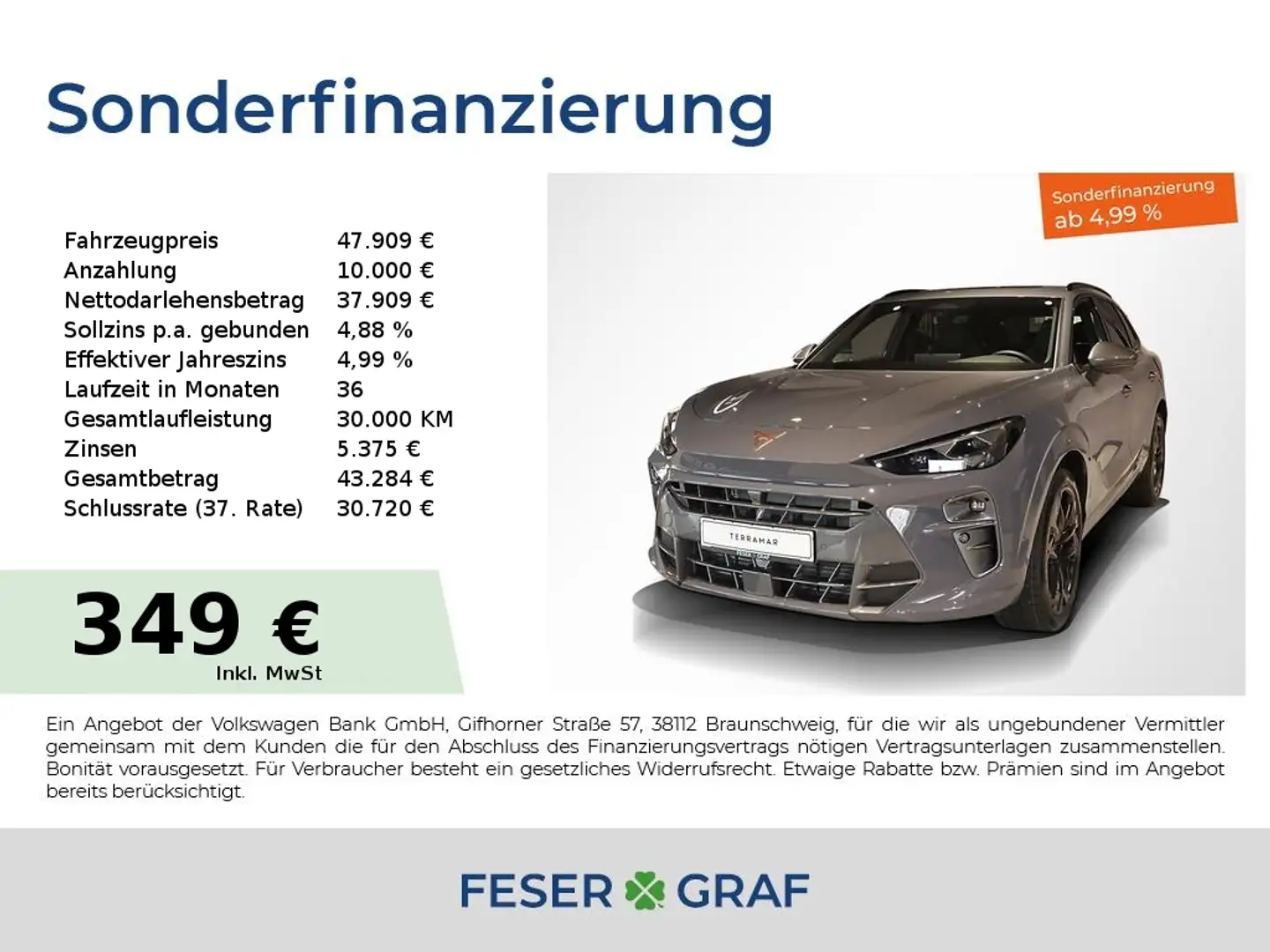 CUPRA Terramar DSG 4Drive Matrix LED,SHZ,LHZ, PANO Grau - 1