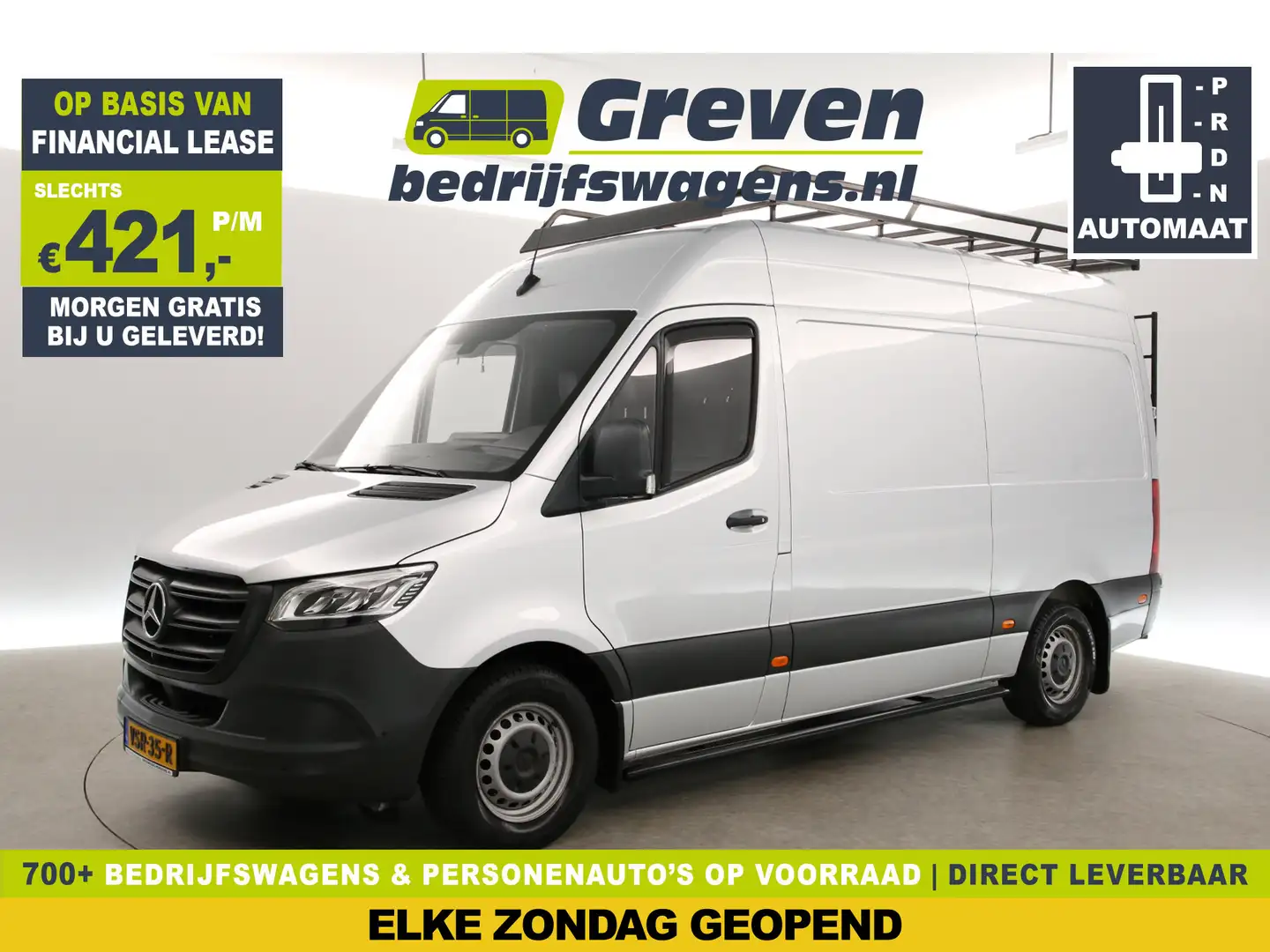 Mercedes-Benz Sprinter 516 2.2 CDI L2H2 164PK Automaat Airco 360Camera Ca Zilver - 1