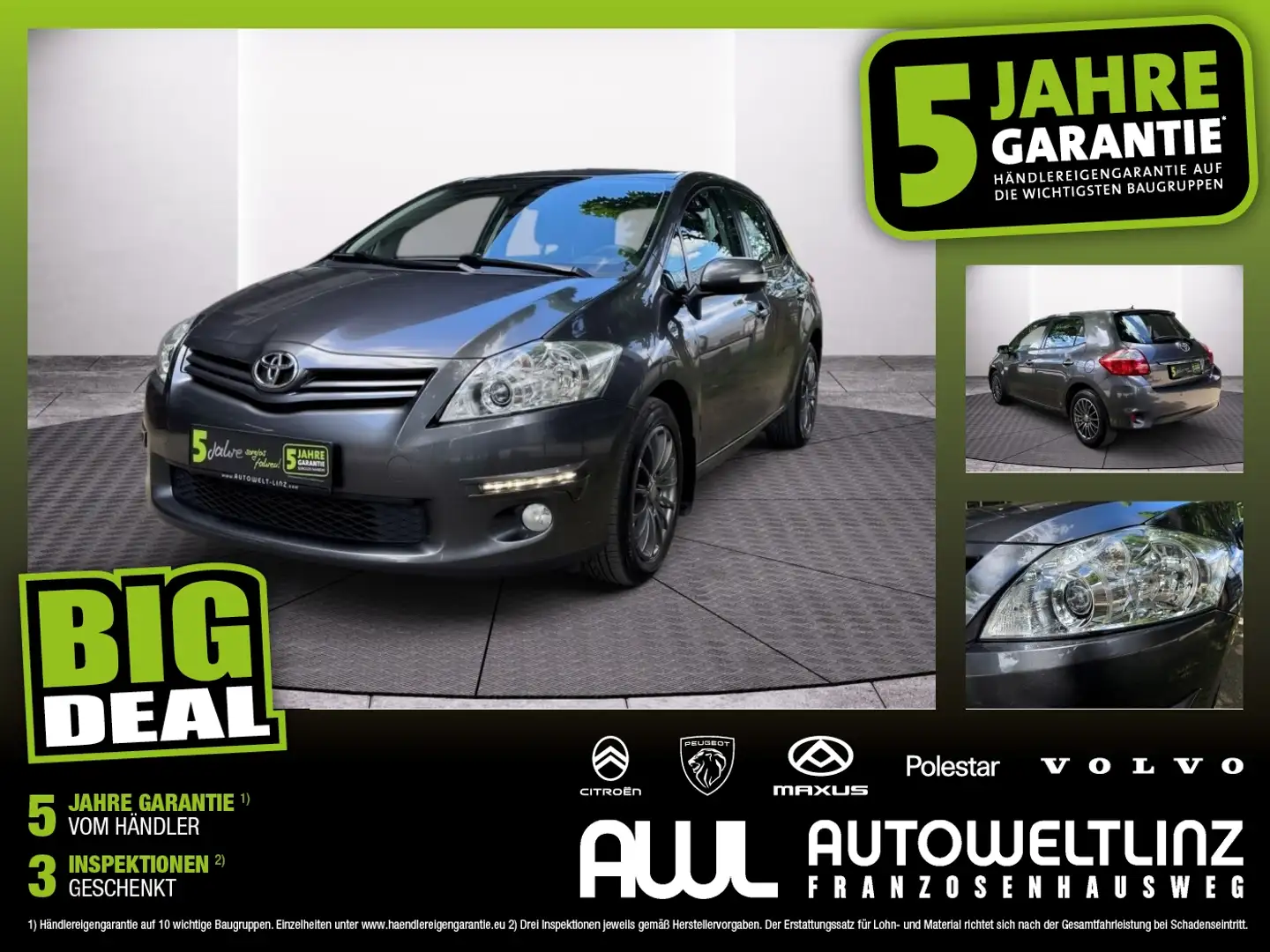 Toyota Auris 1.33 High KlimaA+Facelift Grau - 1