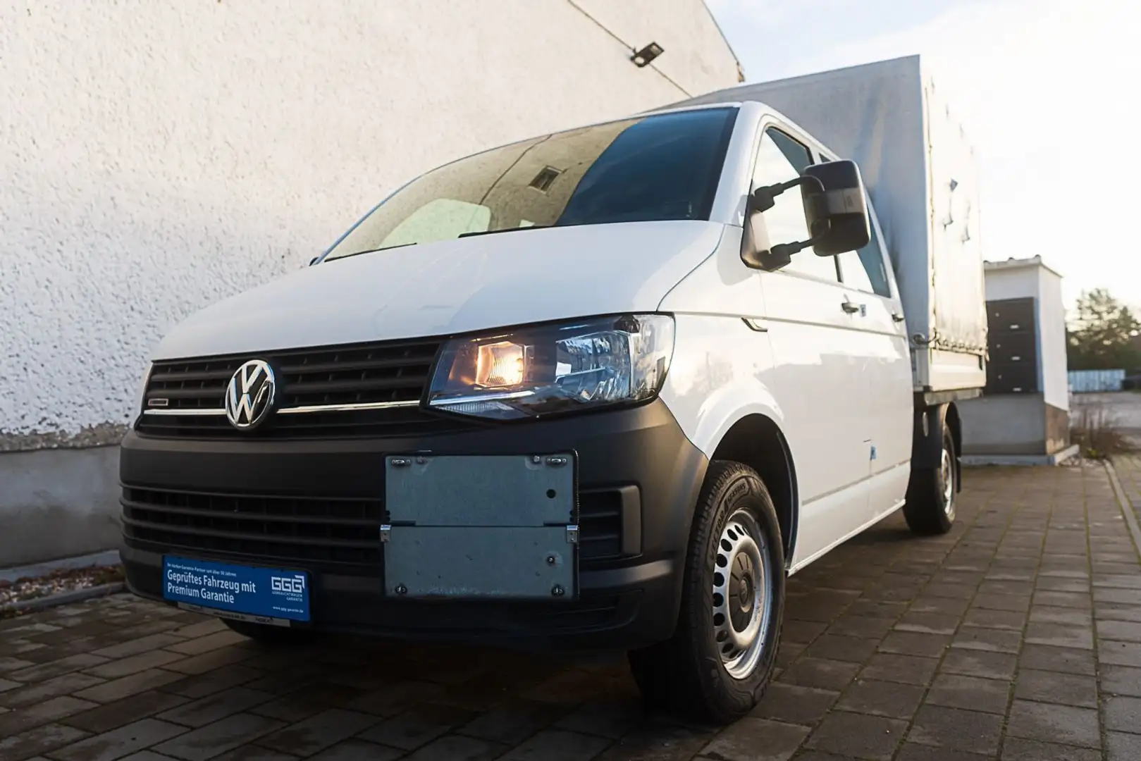 Volkswagen T6 Transporter 2.0 TDI Doka Pritsch+Plane 4M Blanc - 1