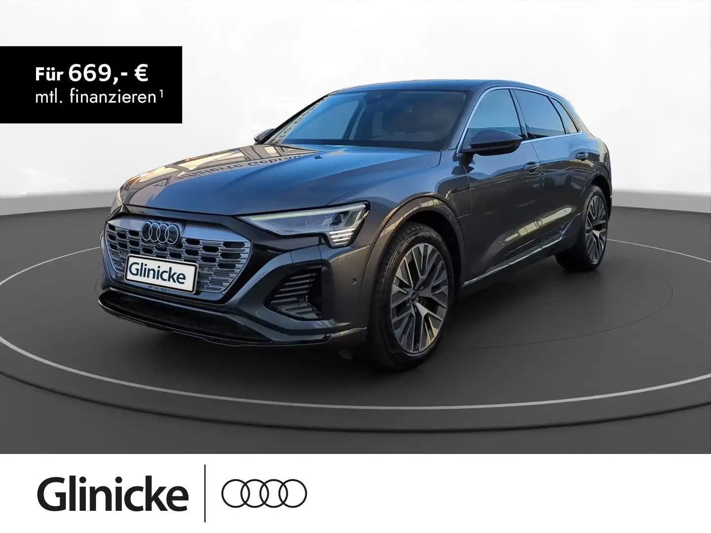 Audi Q8 e-tron 55 quattro S-line 106kWh Pano Matrix Grau - 1