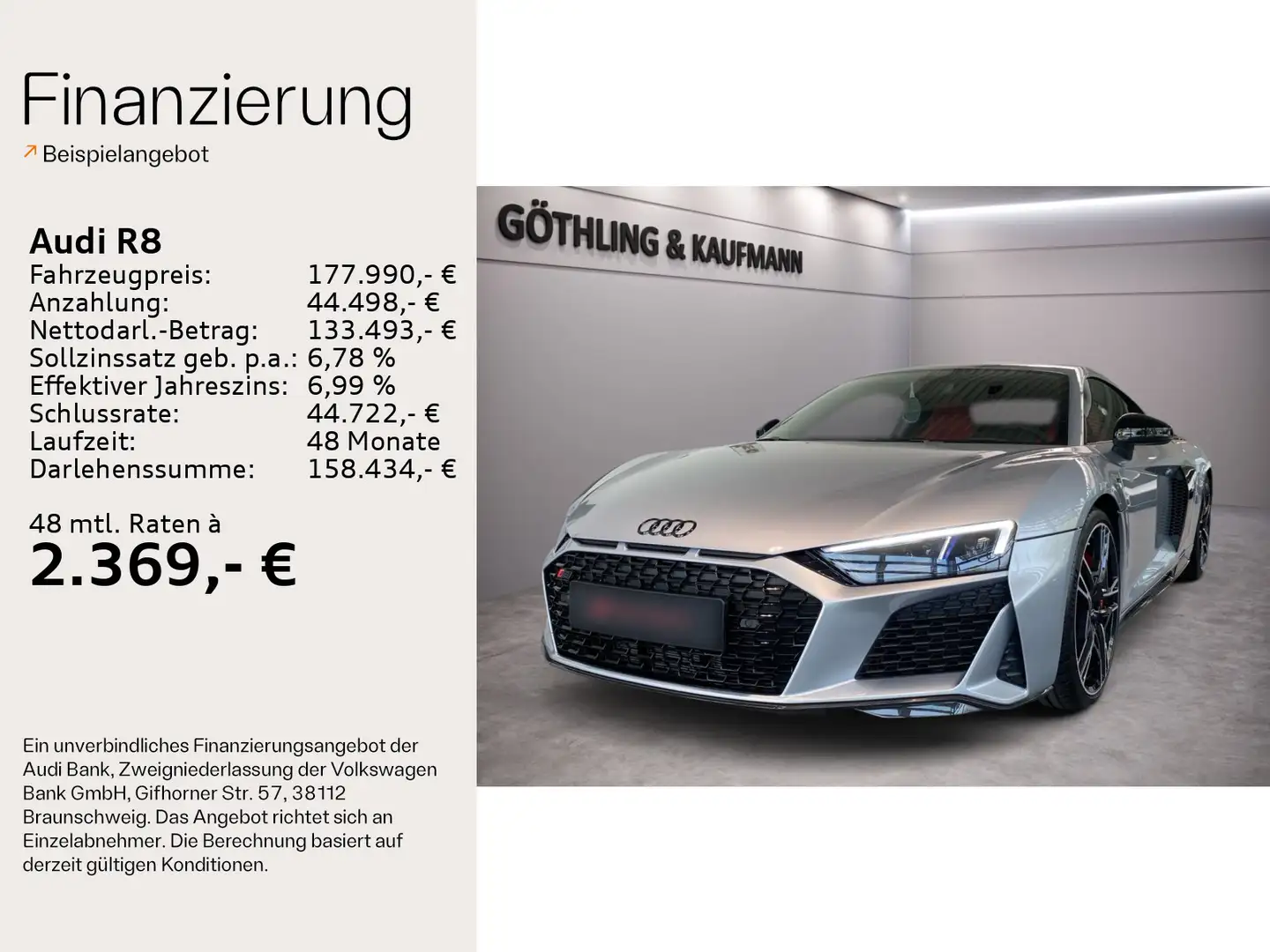 Audi R8 Coup  V10 performance quattro 456(620) kW(PS) Silber - 2