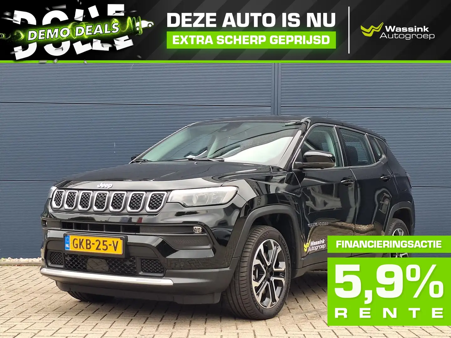 Jeep Compass 1.3T 4XE DEMO DEAL I 190pk Altitude | Carplay | Wi Noir - 1