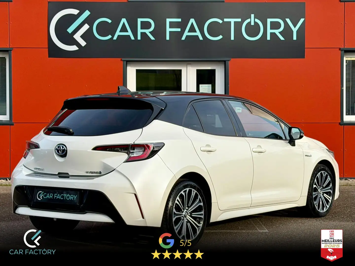 Toyota Corolla Hybride 122 H BVA Caméra GPS Carplay Régulateur Adapt Bi-Led Garantie 1an Blanc - 2