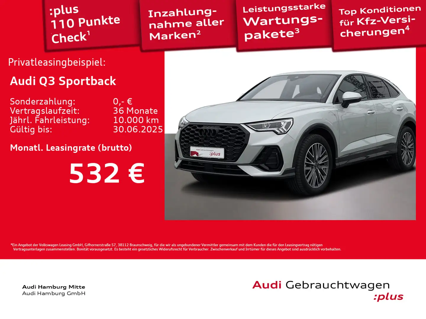 Audi Q3 35 TFSI S line S tronic LED Navi Si Silber - 1
