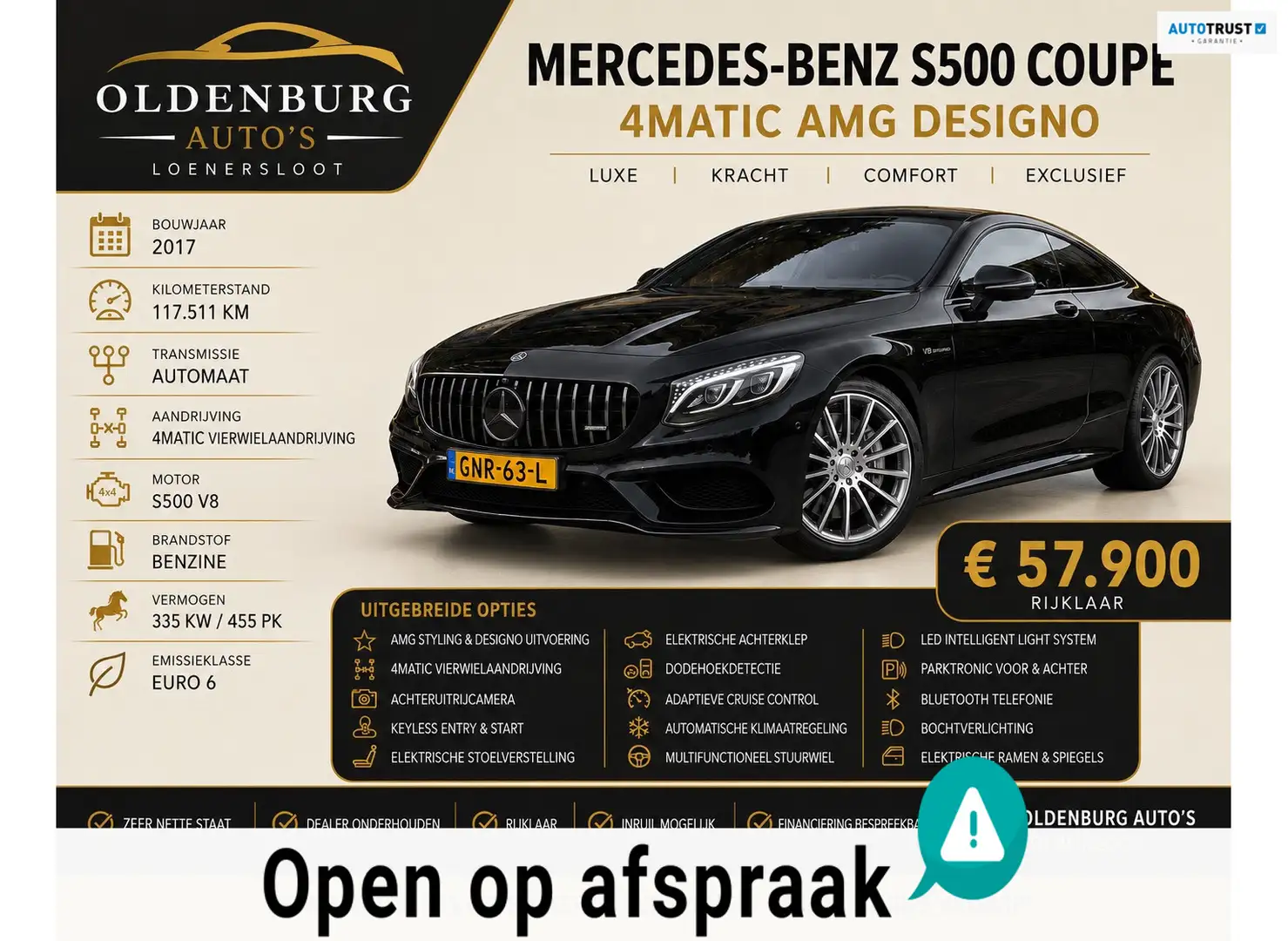 Mercedes-Benz S 500 Coupé S 4Matic AMG Designo Schwarz - 1