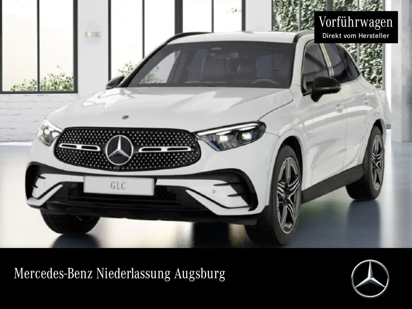 Mercedes-Benz GLC 200 4M AMG+NIGHT+360+AHK+TOTW+KEYLESS+9G Weiß - 1