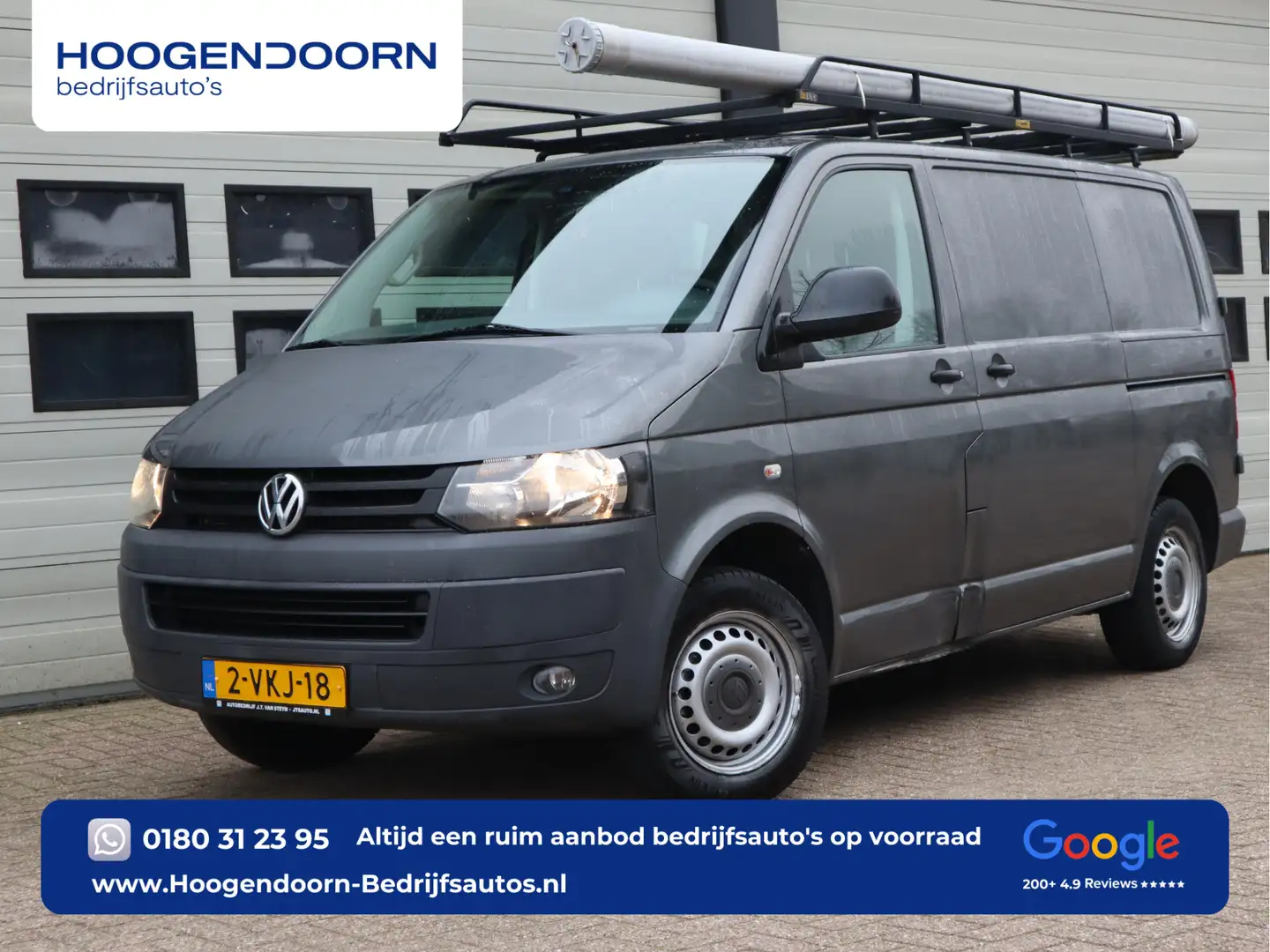 Volkswagen T5 Transporter 2.0 TDI 85pk - 2x Schuifdeur - Imperiaal - Airco - Grau - 1